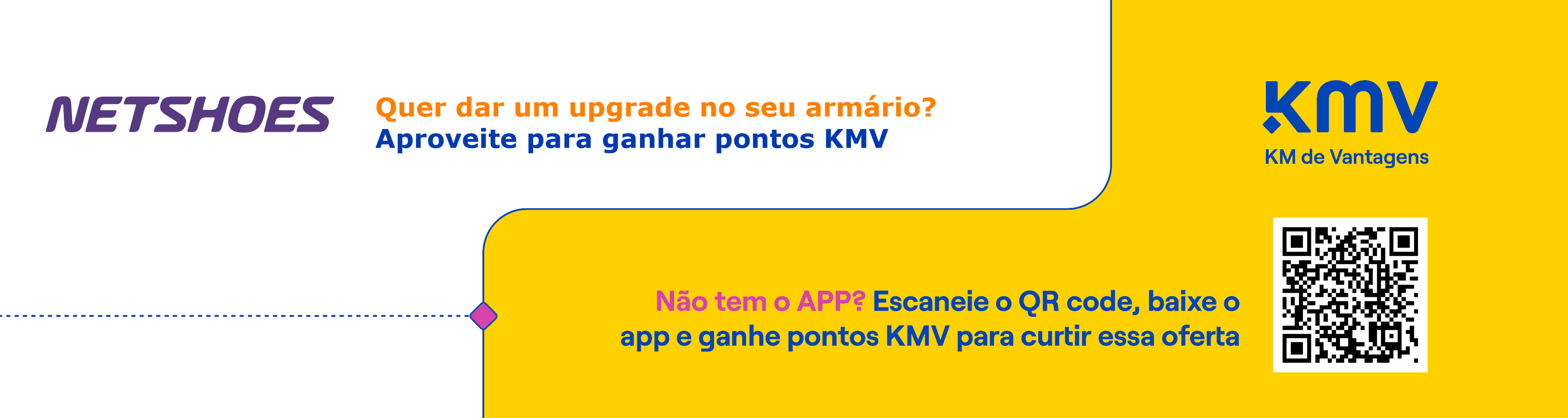 Faça sua compra na Netshoes e ganhe até 5 pontos KMV a cada R$1 gasto