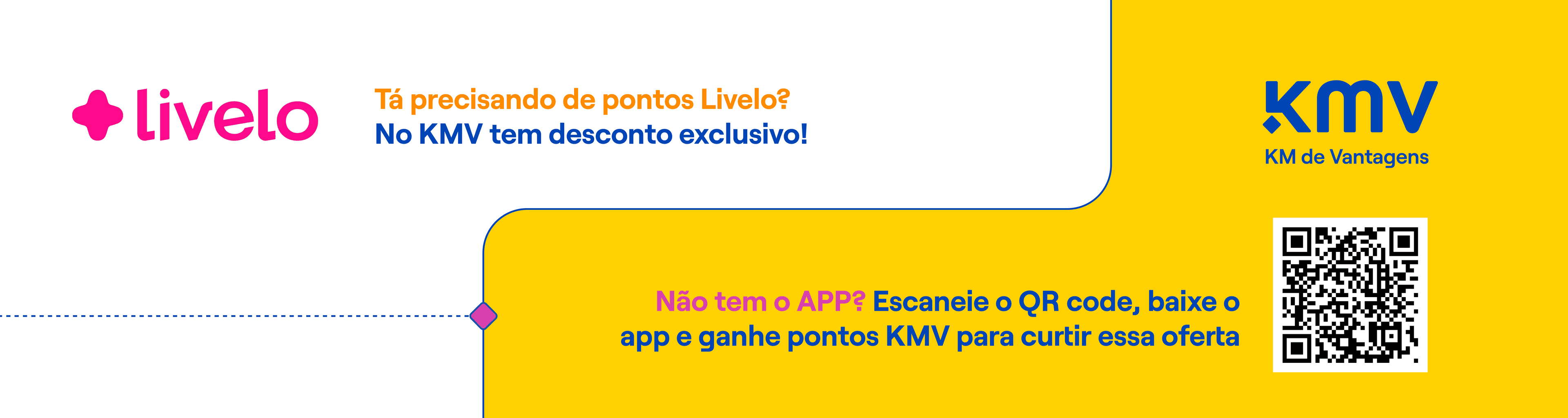 Troque pontos Livelo a partir de 25 pontos KMV